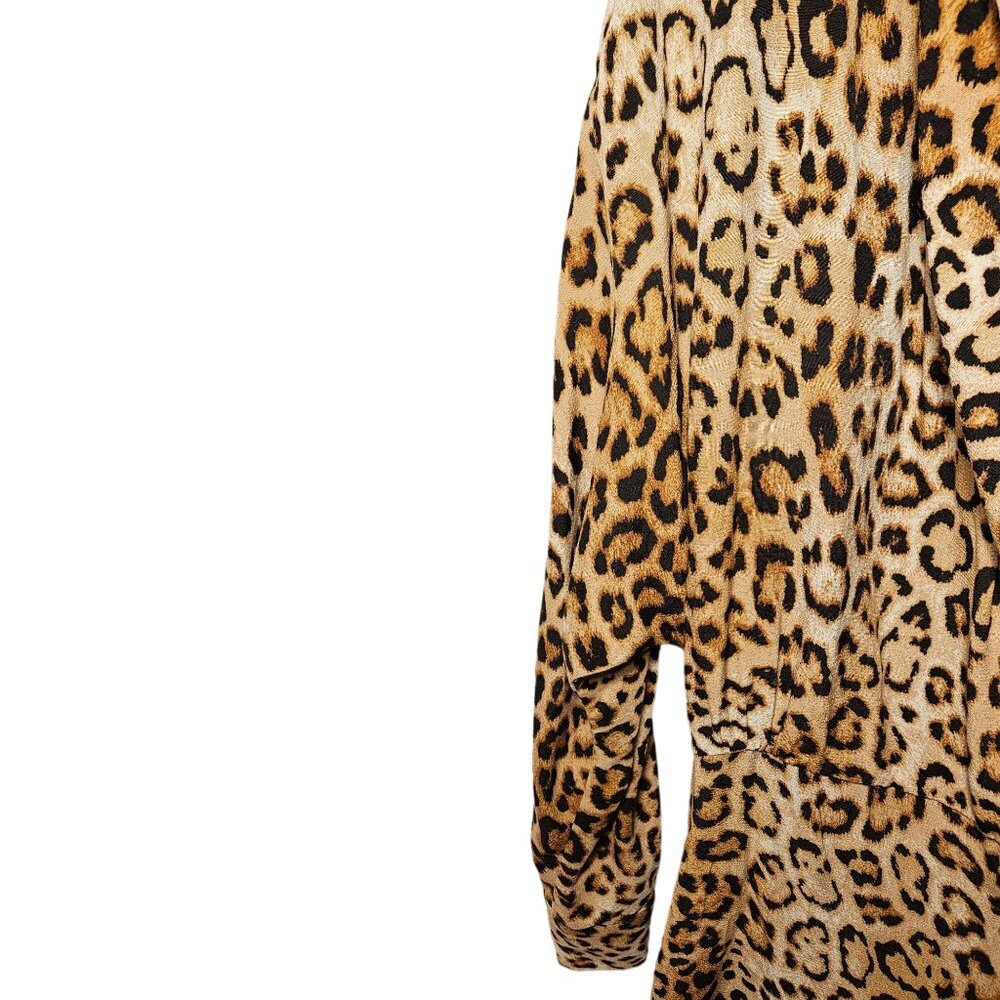 Zara Trf Collection Leopard Print Wrap Dress - Si… - image 4
